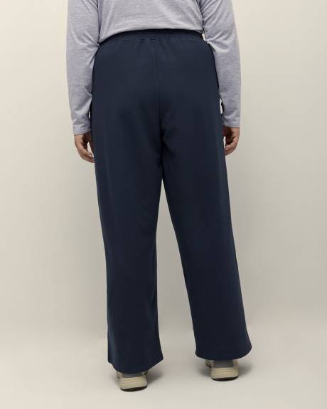 French Terry Wide-Leg High-Waisted Pant - Active Zone