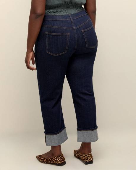 Cuffed Fashion Straight-Leg Denim - Addition Elle