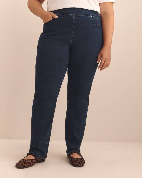 Savvy Fit Pull-On Straight-Leg Jeans - d/c JEANS