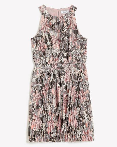 Robe licou plissée, tissu responsable - Addition Elle