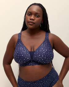 Soutien-gorge contour bleu avec coeur, sans armatures - ti Voglio
