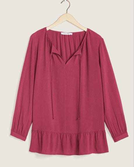 Petite, Tunic Blouse With Cord Detail - In Every Story