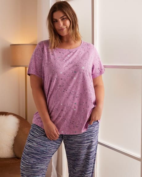 Printed Pajama T-Shirt - tiVOGLIO