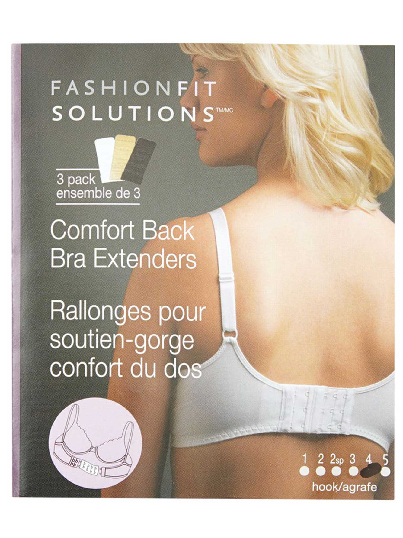 4 Hook Bra Back Extender by Fashion Essentials 50503