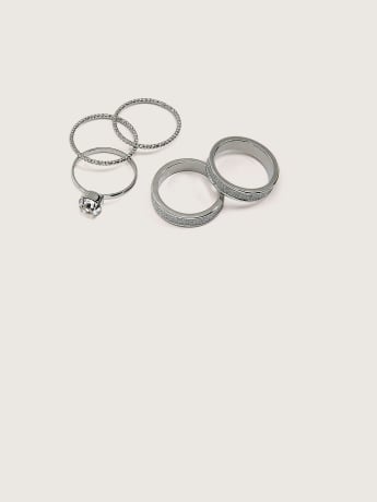 Assorted Paper Glitter Rings, Set of 5