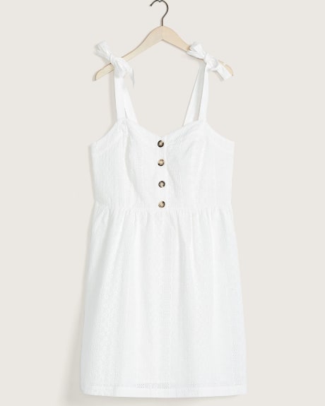Fit and Flare Sleeveless Knee-Length Solid Dress - Addition Elle