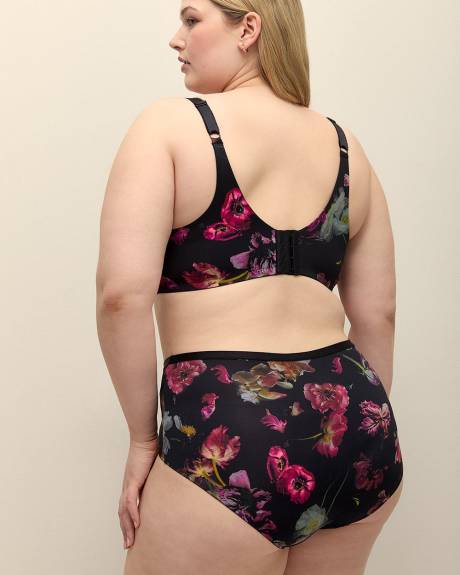 Culotte classique fleurie avec bande de dentelle - Déesse Collection