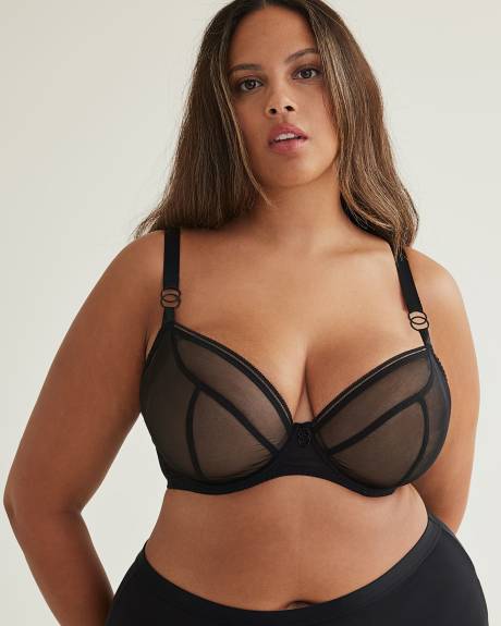 Womens Plus Size Cotton Plunge Bra, Style R7024X 