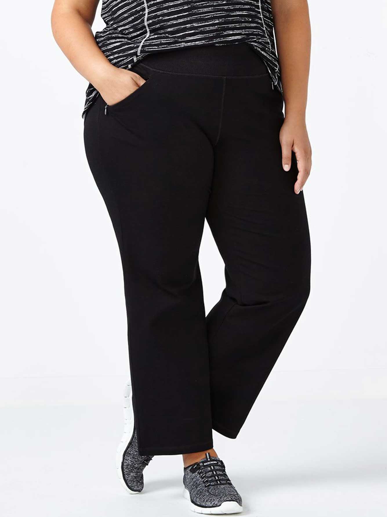 Petite Plus-Size Basic Relaxed Pant ...