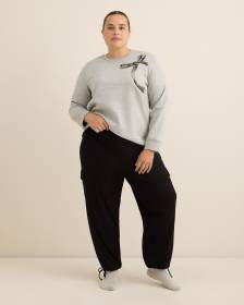 Black Ribbed Cargo Pyjama Pants - ti Voglio Black Ribbed Cargo Pyjama Pants - ti Voglio