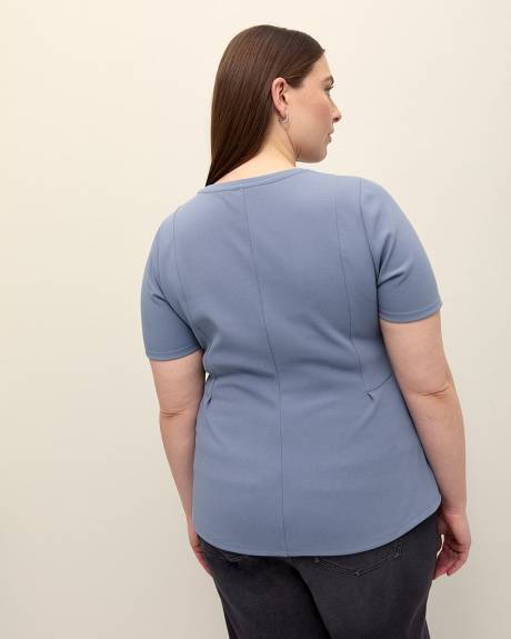 Fit and Flare Knit Top with Seam Details - Addition Elle