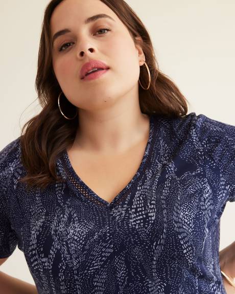 Haut à taille princesse, coupe trapèze, tissu responsable