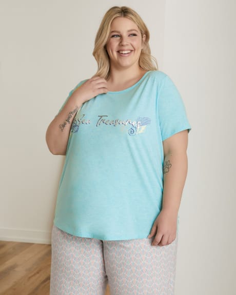 Soft Cotton PJ Top with Placement Print