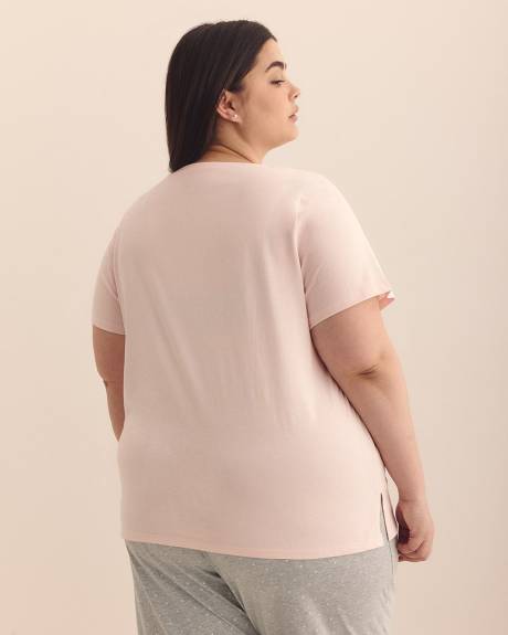 Mauve Short-Sleeve Pyjama T-Shirt - ti Voglio