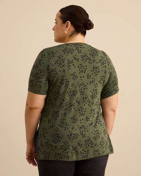 Tunique &agrave; col en V et manches courtes - Essentiels PENN.