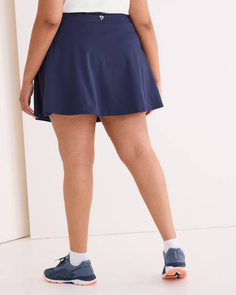 Responsible, Dark Blue Knit Skort with Crossover Waistband - Active Zone