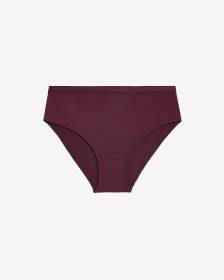 High-Cut Burgundy Microfibre Brief - ti Voglio