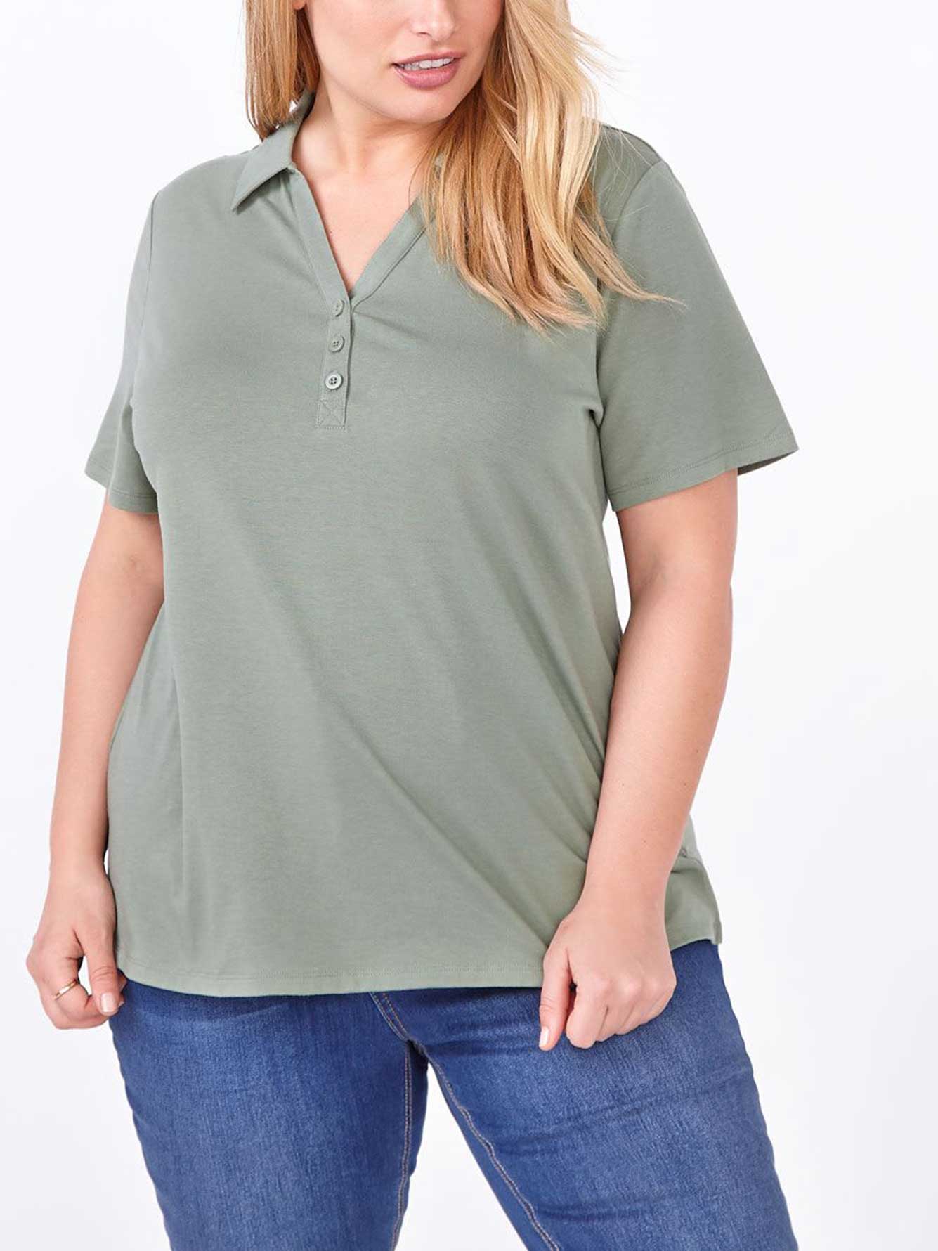 womens black short sleeve polo shirt
