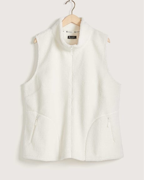 Sleeveless Vest With Sherpa Details - ActiveZone