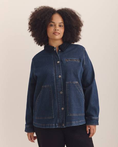 Veste campagnarde en denim foncé - d/C JEANS