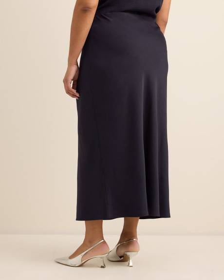Satin Column Maxi Skirt
