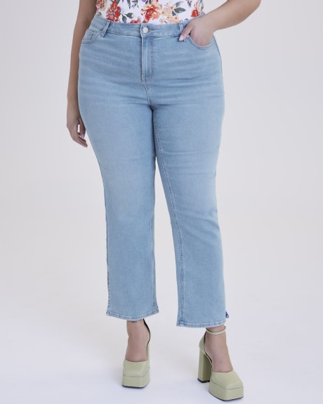 Responsible, Straight-Leg Jeans with Side Slit, Medium Wash - Addition Elle