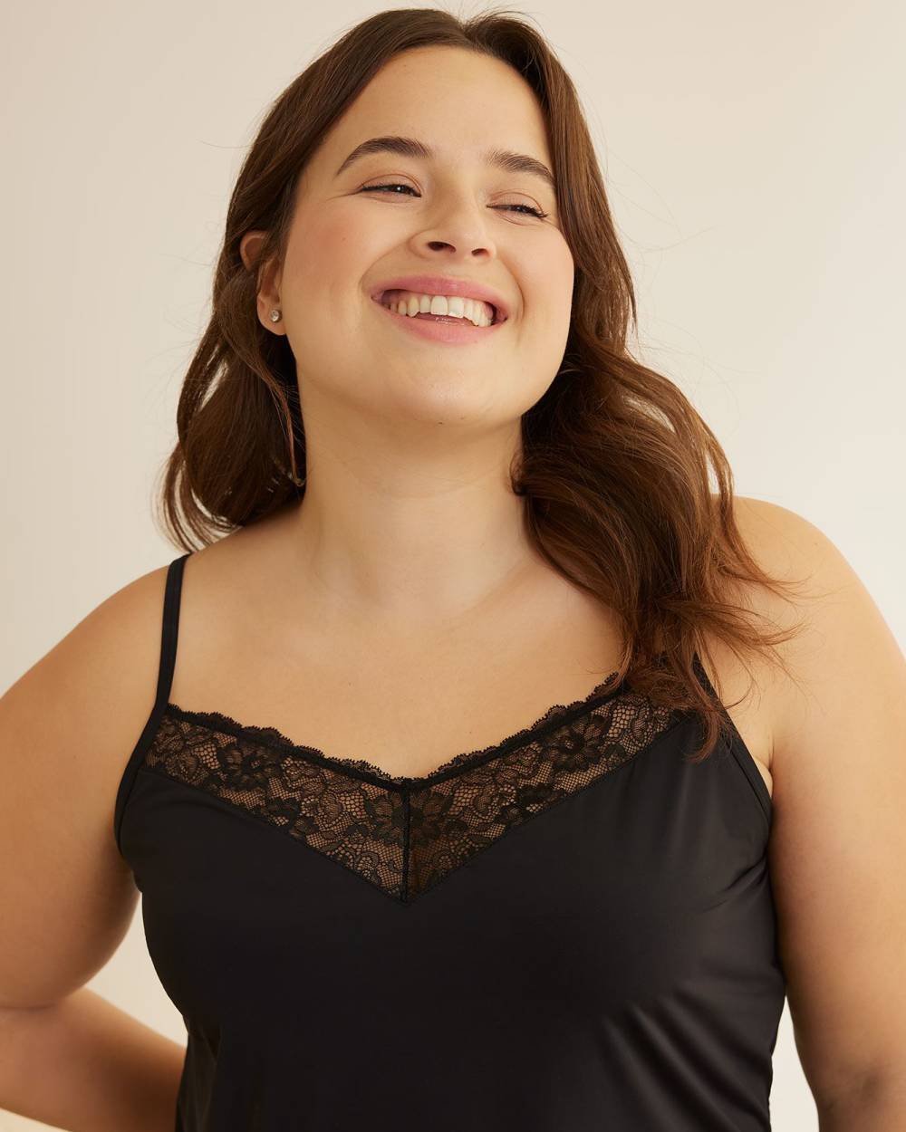 Plus size black shop lace cami