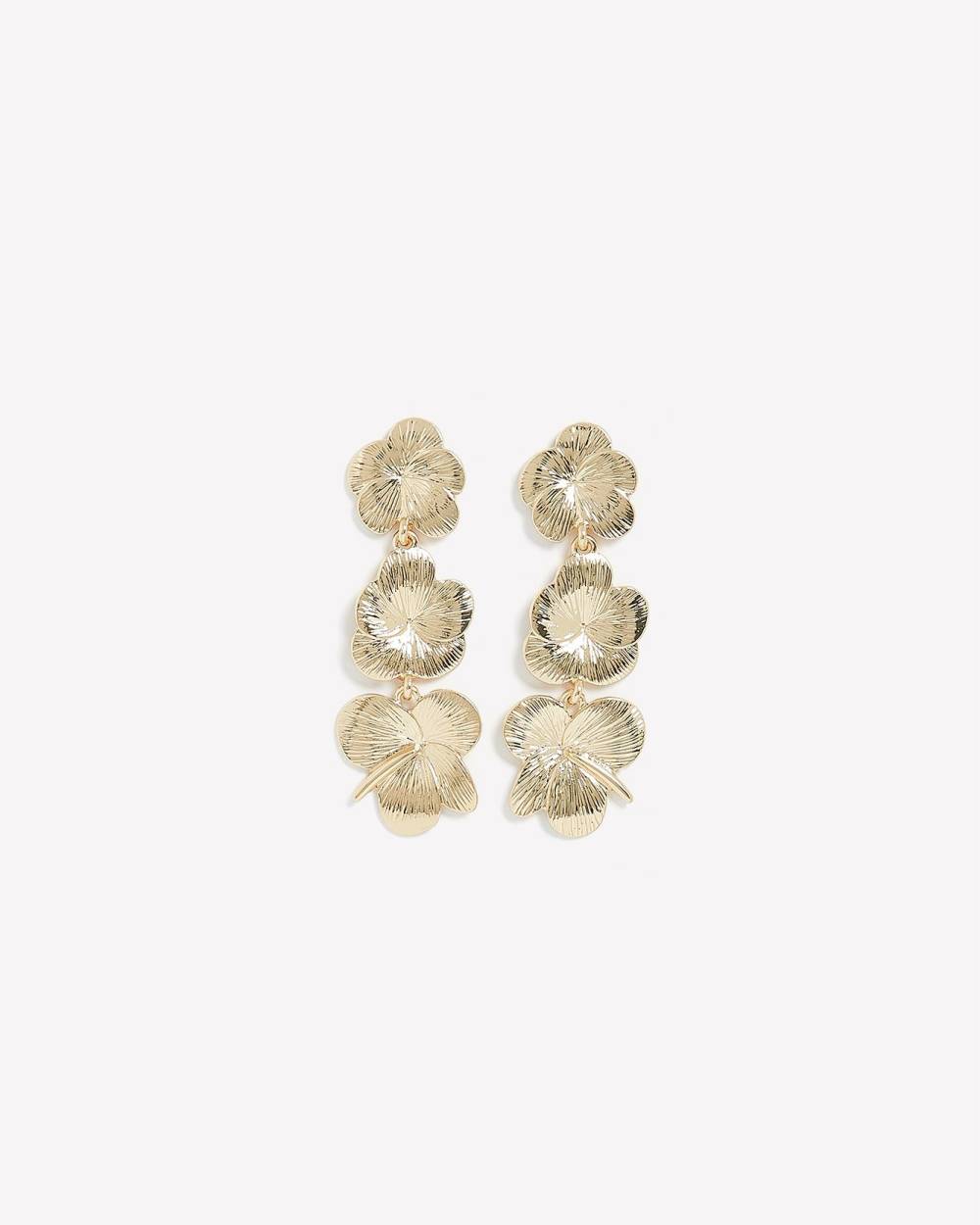 Hammered Flower Pendant Earrings Penningtons