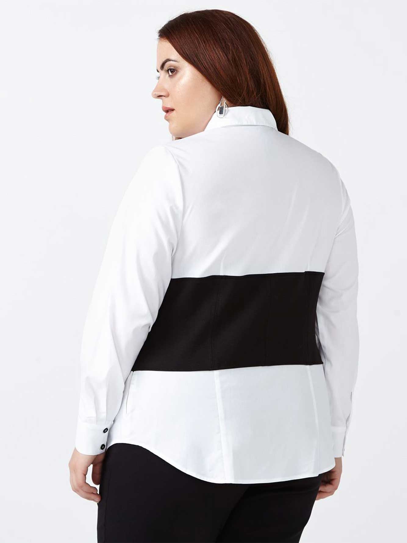 Long Sleeve Blouse with Bustier Penningtons