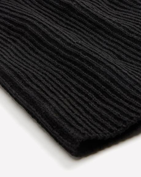 Cagoule noire côtelée