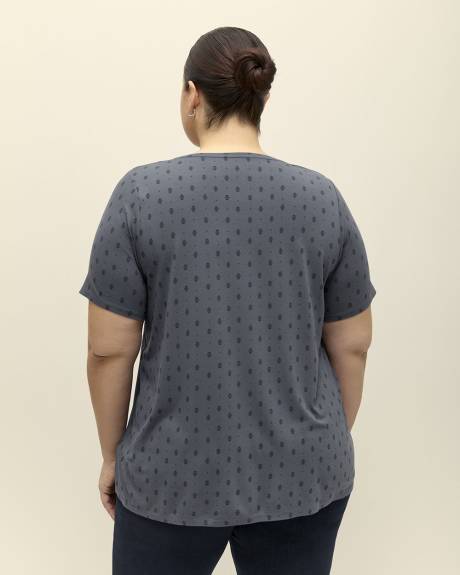 T-shirt à manches courtes et col V, coupe moderne - Essentiels PENN.