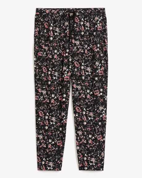Cotton Jogger Pyjama Pant with Flower Print - ti Voglio