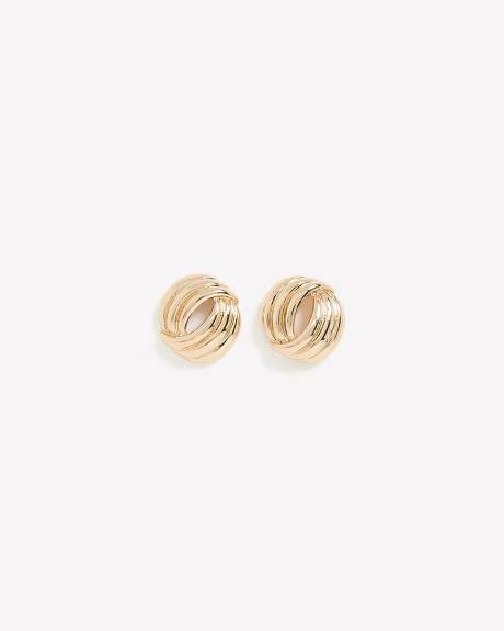 Fancy Golden Chunky Earrings