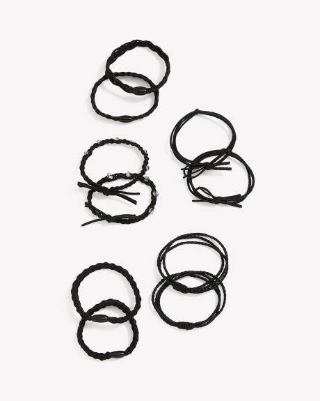 Élastiques à cheveux assortis, ens. de 10
