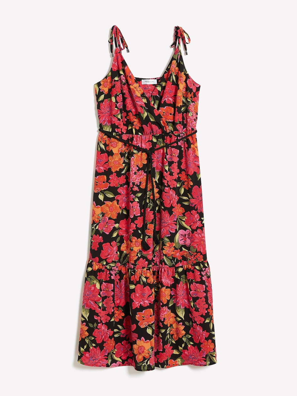 Floral Woven Tiered Maxi Dress - Addition Elle