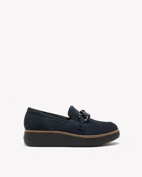Wide Width, Black Zylah May Loafer with Buckle - Clarks