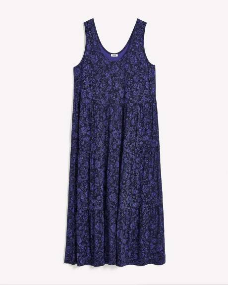 Responsible, Sleeveless Tiered Maxi Dress