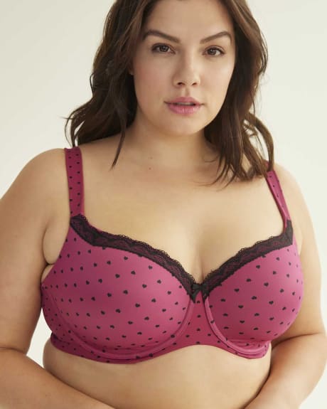 Breathable T-Shirt Bra With Underwire and Lace - tiVOGLIO