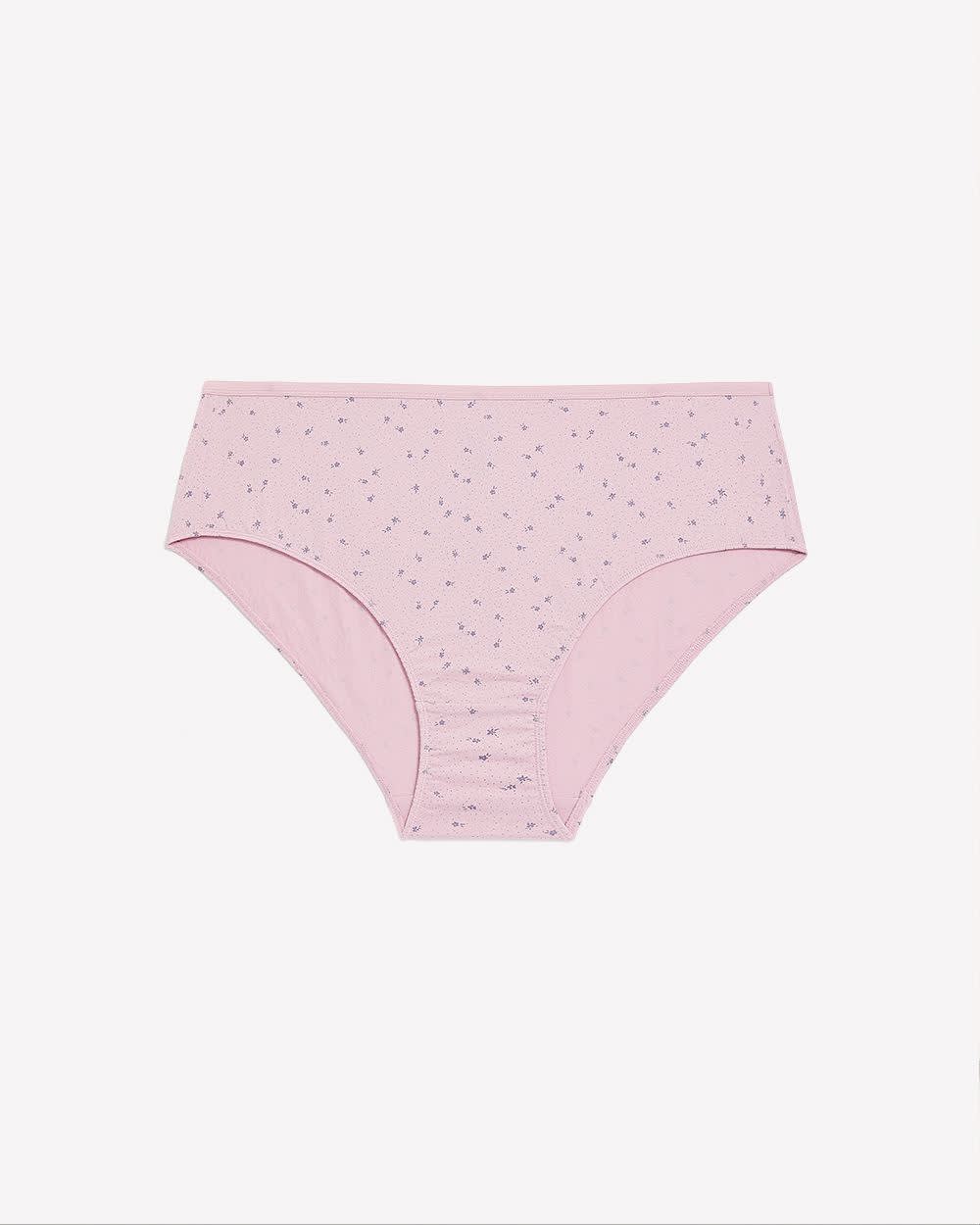 Culotte échancrée fleurie en coton avec élastique scintillant - ti Voglio