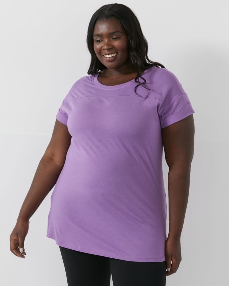 Short Sleeve Tunic with Placement Print - Active Zone