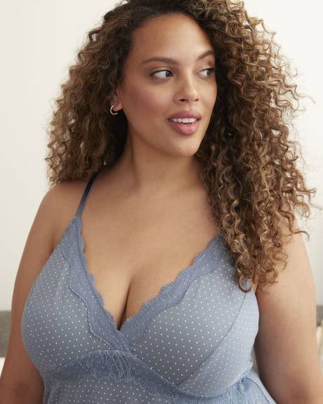 Camisole de nuit avec détails en dentelle, tissu responsable - ti Voglio