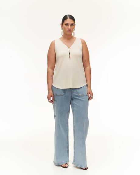 Ribbed Knit Racer Back Cami - Addition Elle