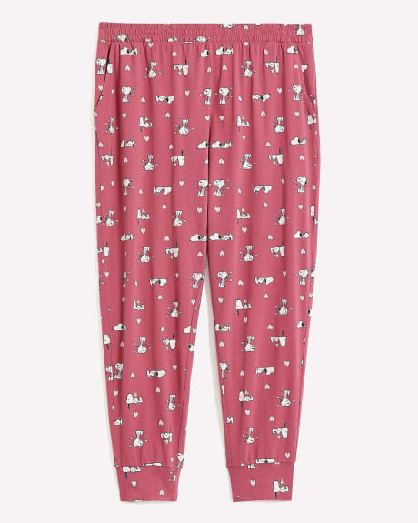 Pantalon pyjama style jogger à motif de Snoopy - ti Voglio