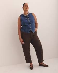 Pantalon uni à jambe ballon