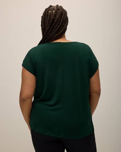 Cowl-Neck Knit Top
