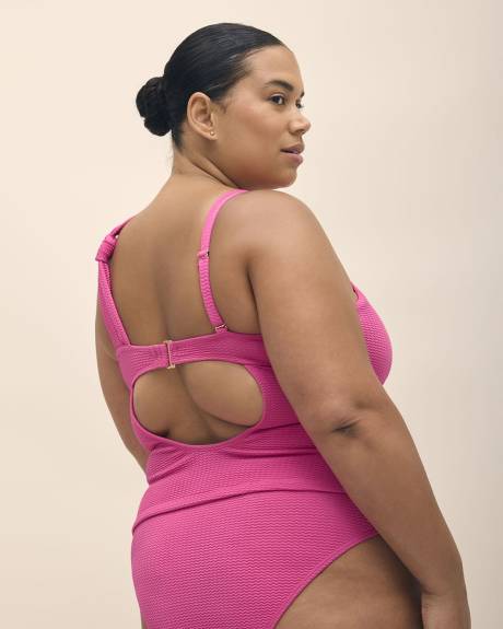 Tankini Alexia texturé à une bretelle - Nana The Brand