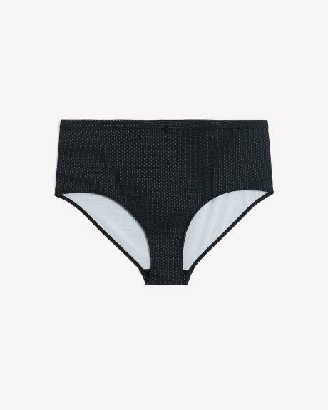 Microfibre Full Brief with Polka-Dot Print and Bow - ti Voglio