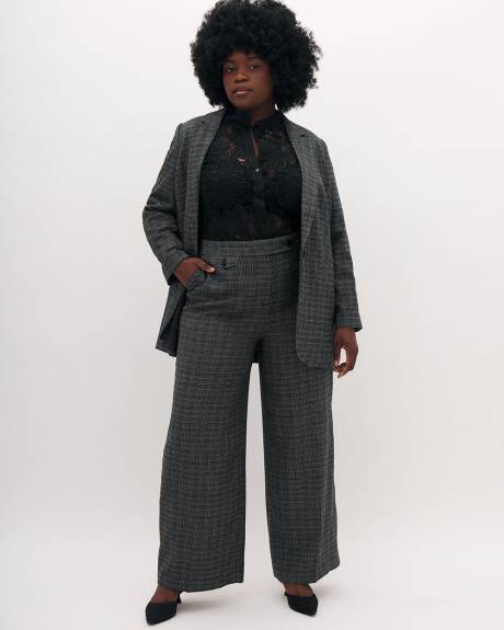 Plaid Fitted Blazer - Addition Elle