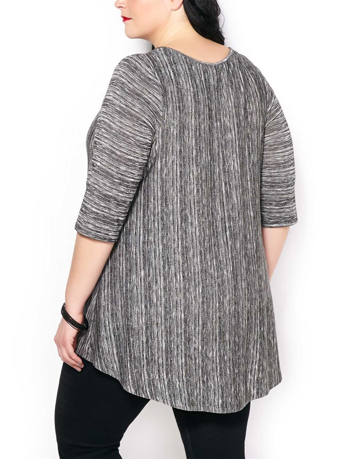3/4 Sleeve Knit High Low Top Penningtons