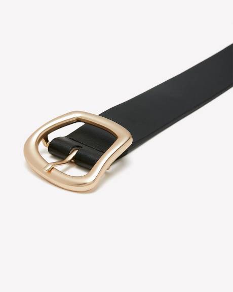 Black Belt with Matte Gold Buckle